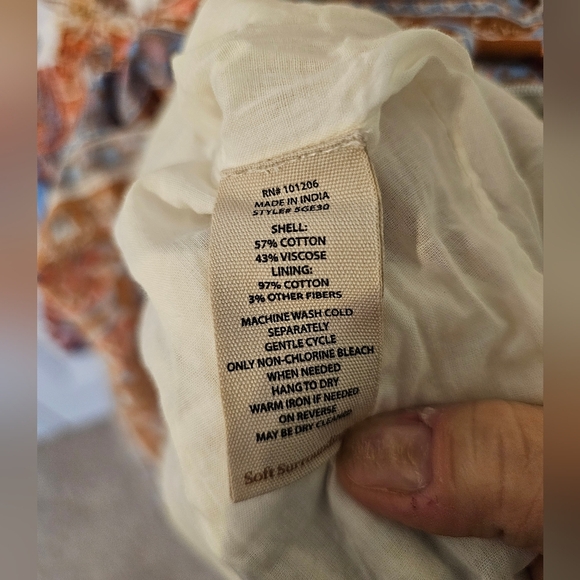 Soft Surroundings Sadie Short Dress Coral Paisley - size estimate M/L - Picture 3 of 8